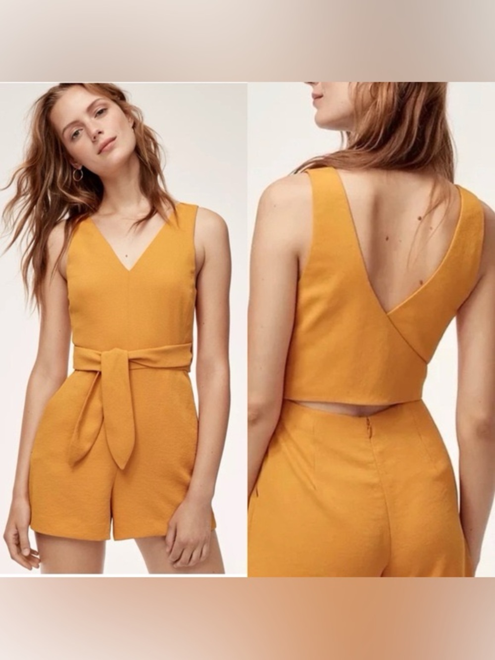 NWOTS Wilfred Écoulement V Romper Sz 6 Golden Yellow